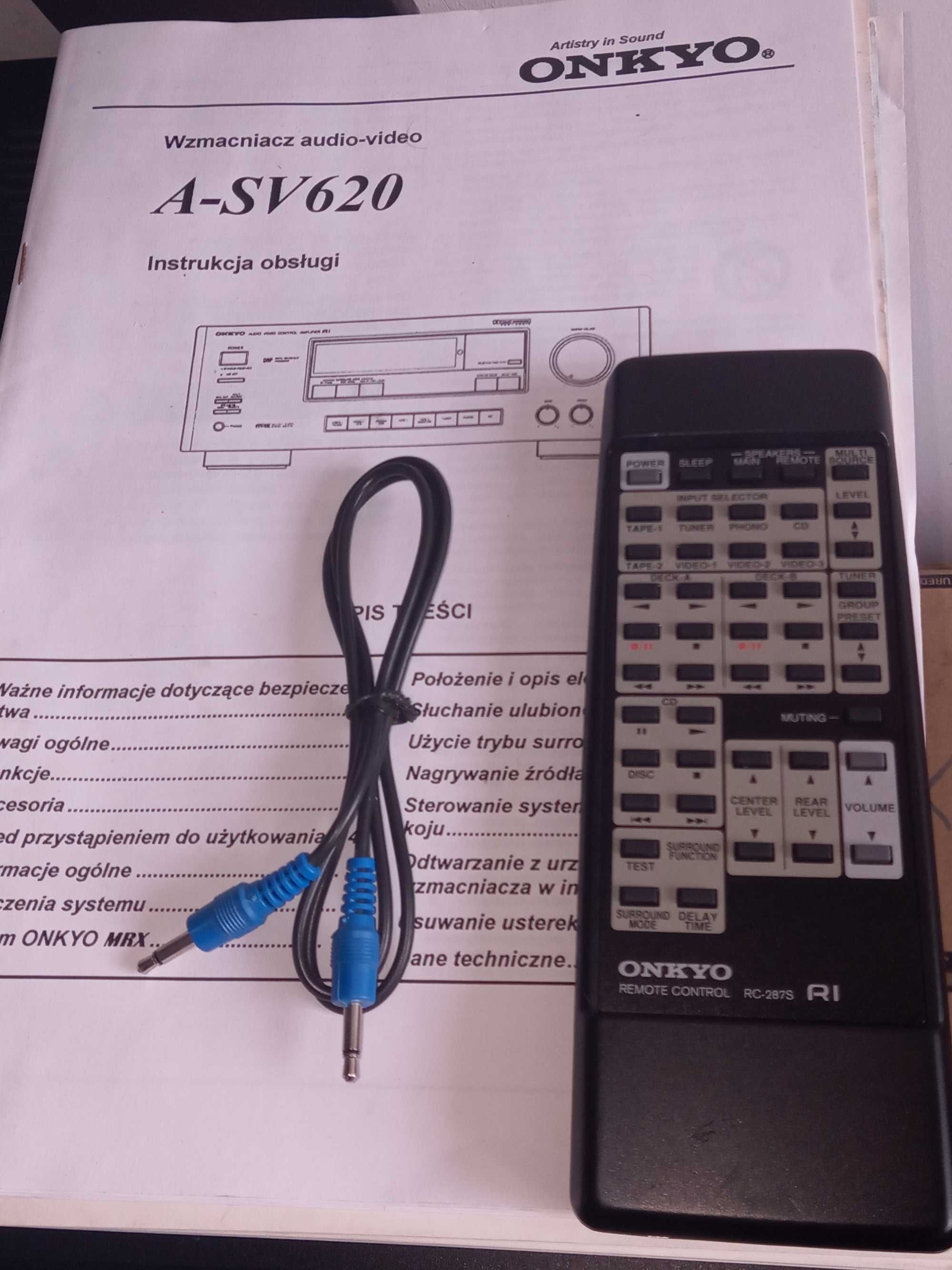 Amplituner wzmacniacz ONKYO A-SV620  prawie nowy.