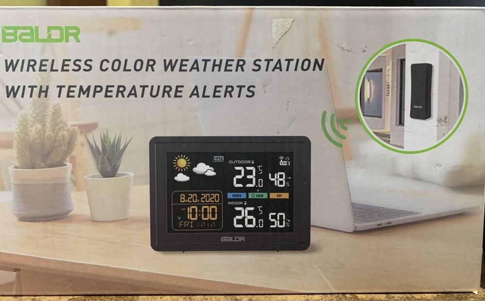 Домашня бездротова метеостанція Baldr Weather Station B359W-C