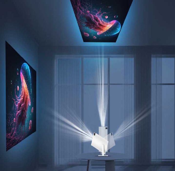 Inteligentny Mini Projektor na ścianę TV 2025 Polska wersja 4k kino