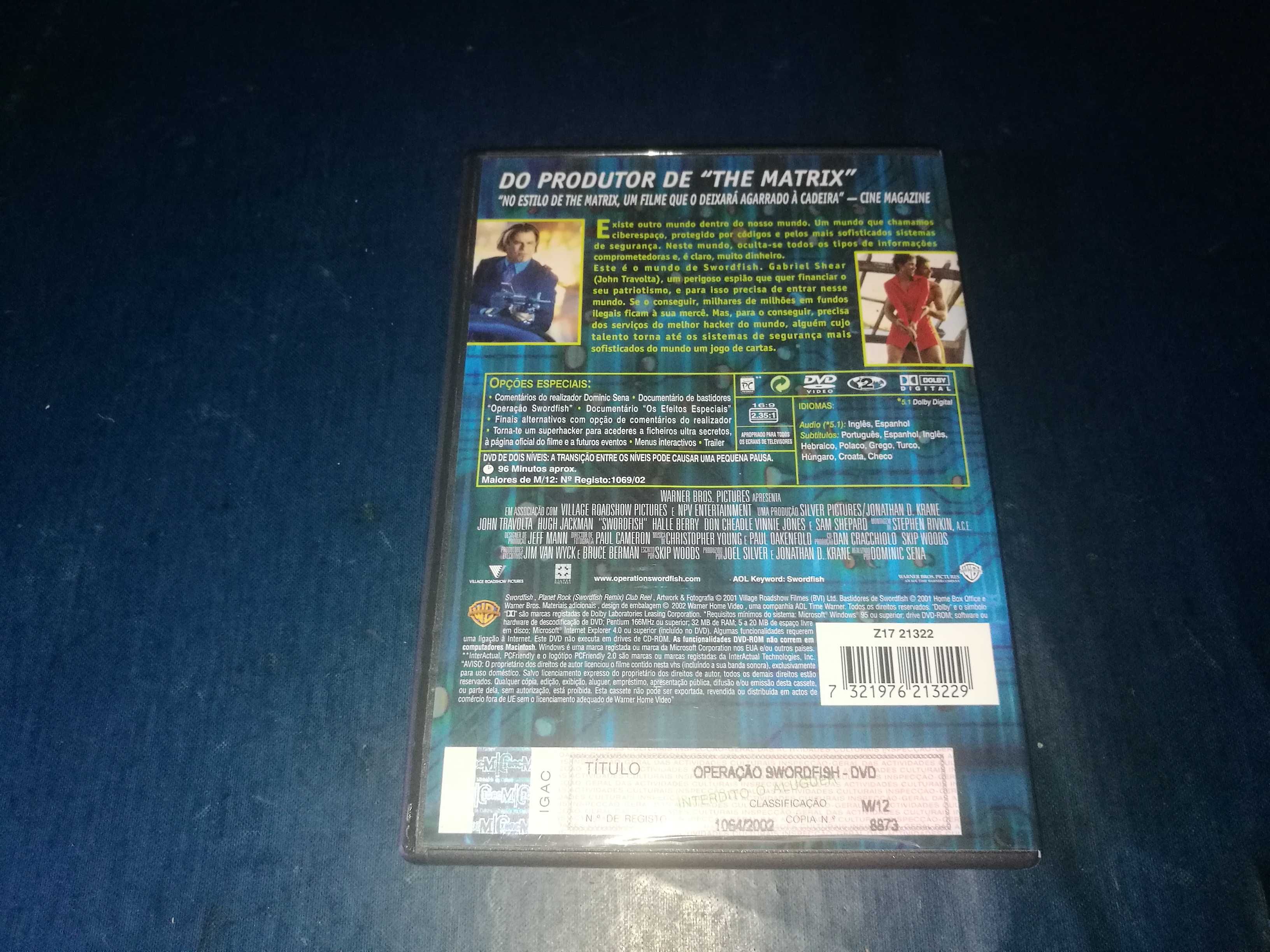 OPERAÇÃO SWORD FISH	DVD (legendagem em Português)