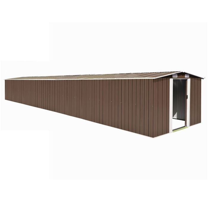 Abrigo de jardim em aço galvanizado — 257x990x181 cm