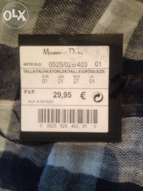 Vendo Cachecol Massimo Dutti Homem azul e branco