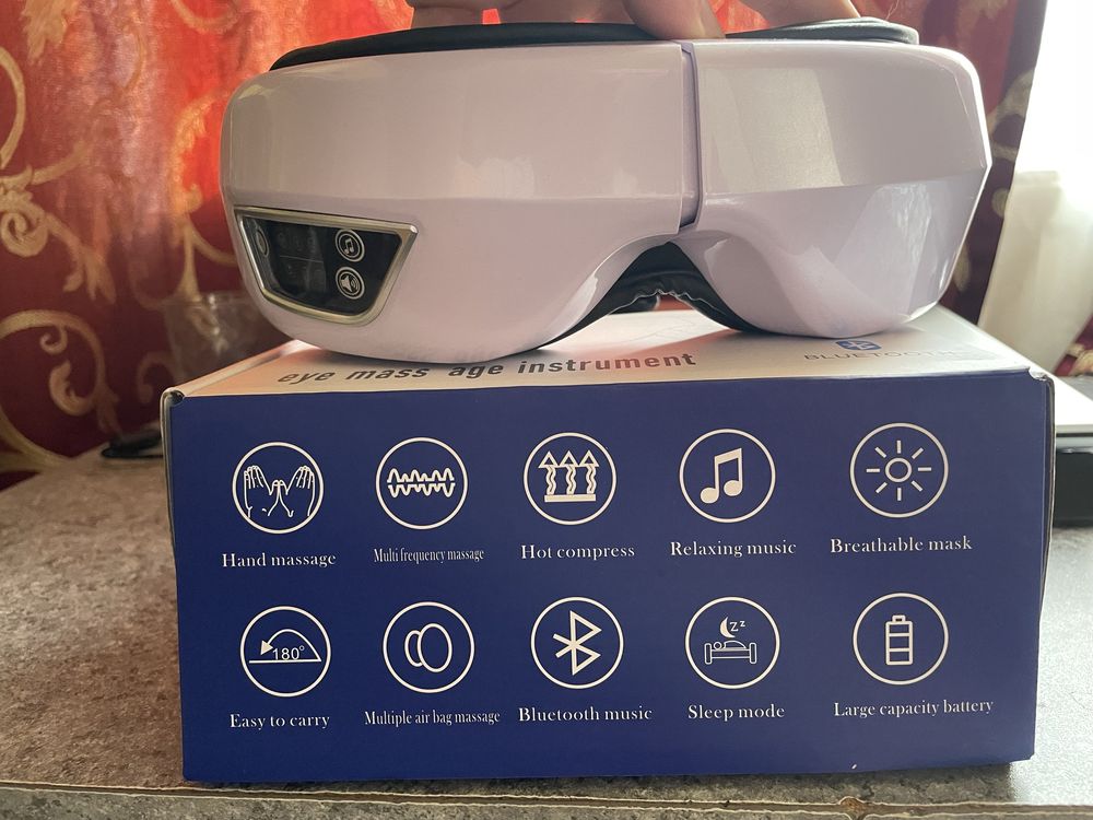 Масажер для очей з підігрівом, музикою та Bluetooth | Релакс вдома