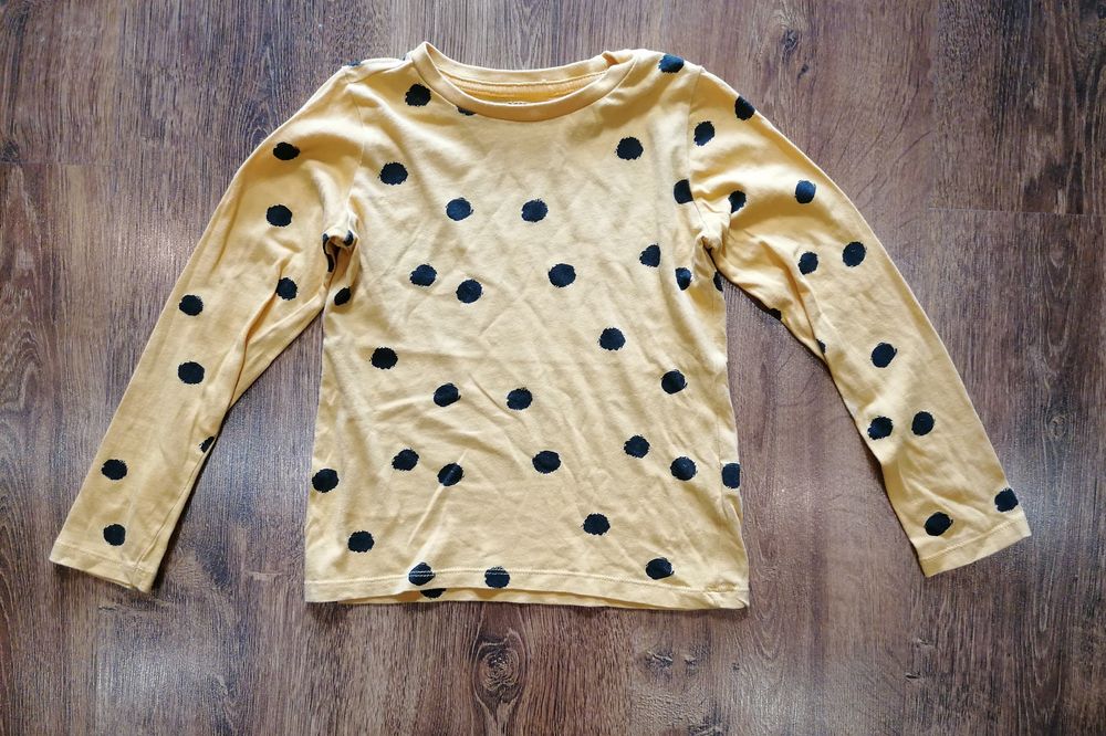 Bluzeczka żółta na długi rękaw roz 110