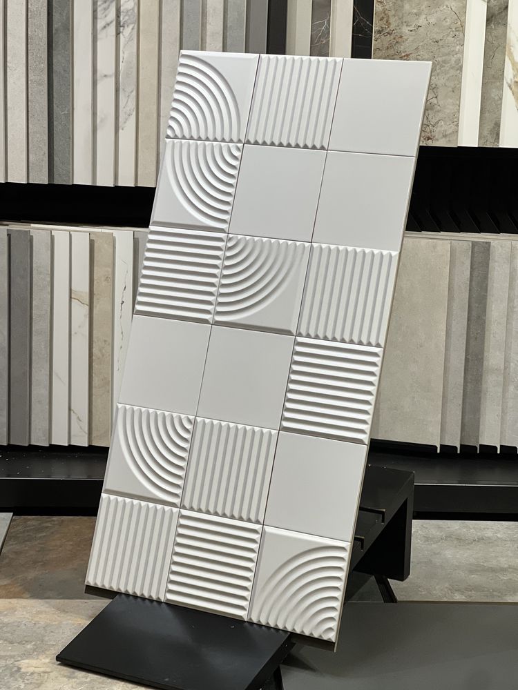 Plytki 20 x 20 Neve Creative Bianco A B Ściana Struktura Mat 19,8x19,8