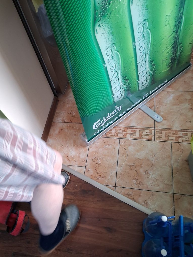 Stojący bardzo duży  baner Carlsberg
