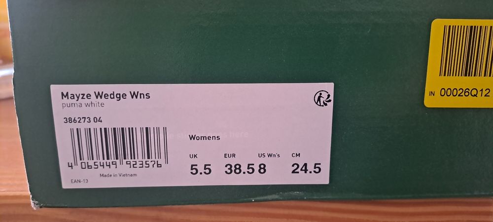 Damskie Buty Puma Mayze Wedge Wns Puma White – Biały roz 38,5