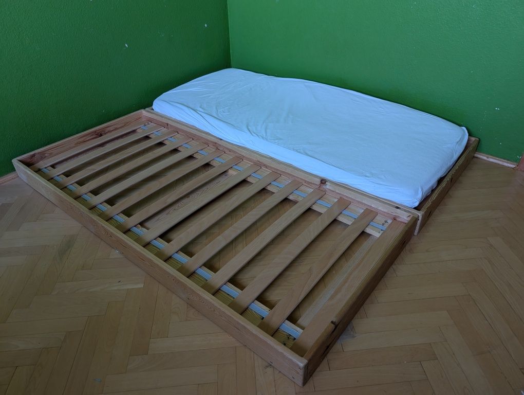 Dwa łóżka dla rodzeństwa / niskie łóżko dziecięce Montessori 70x160