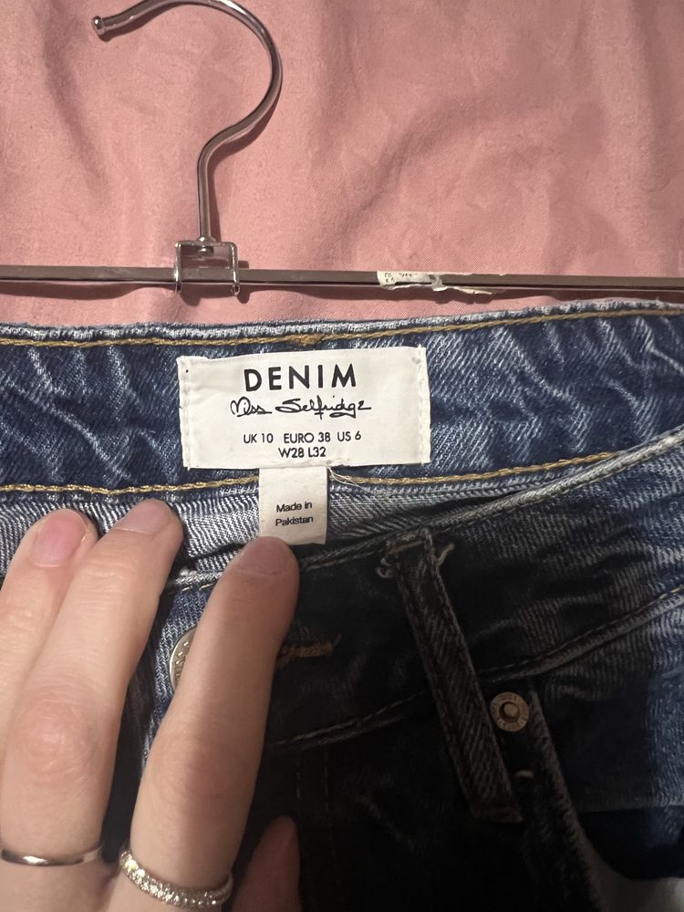 Джинсы синие мом 38 miss Selfridge, tally Weil