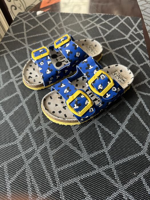 Тапки коркова підошва шльопки босоніжки mickey mouse