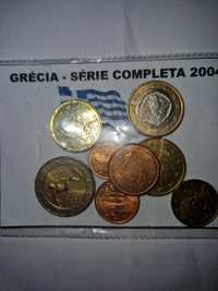 Conjunto moedas euro Grécia 2004