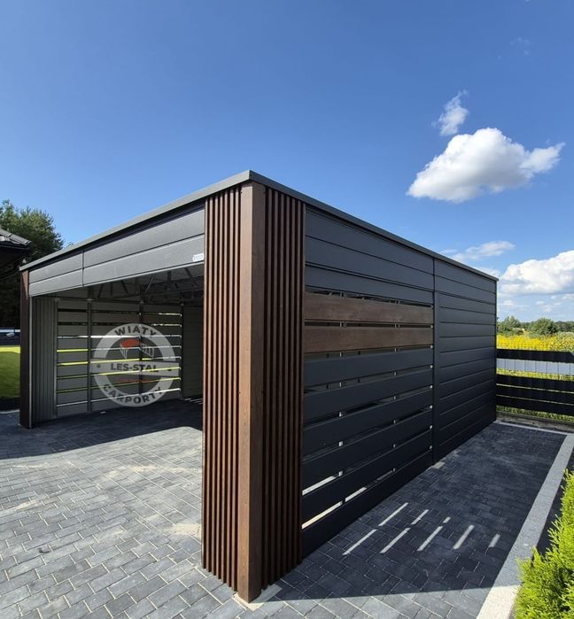 Wiata blaszana Lamele Carport Premium