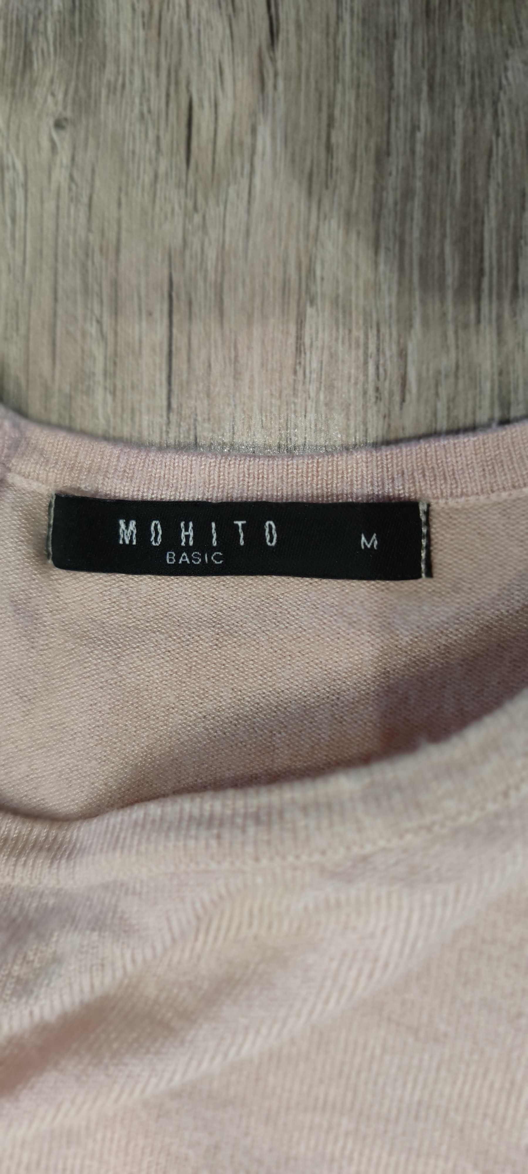 Łososiowy sweterek Mohito M ciążowy