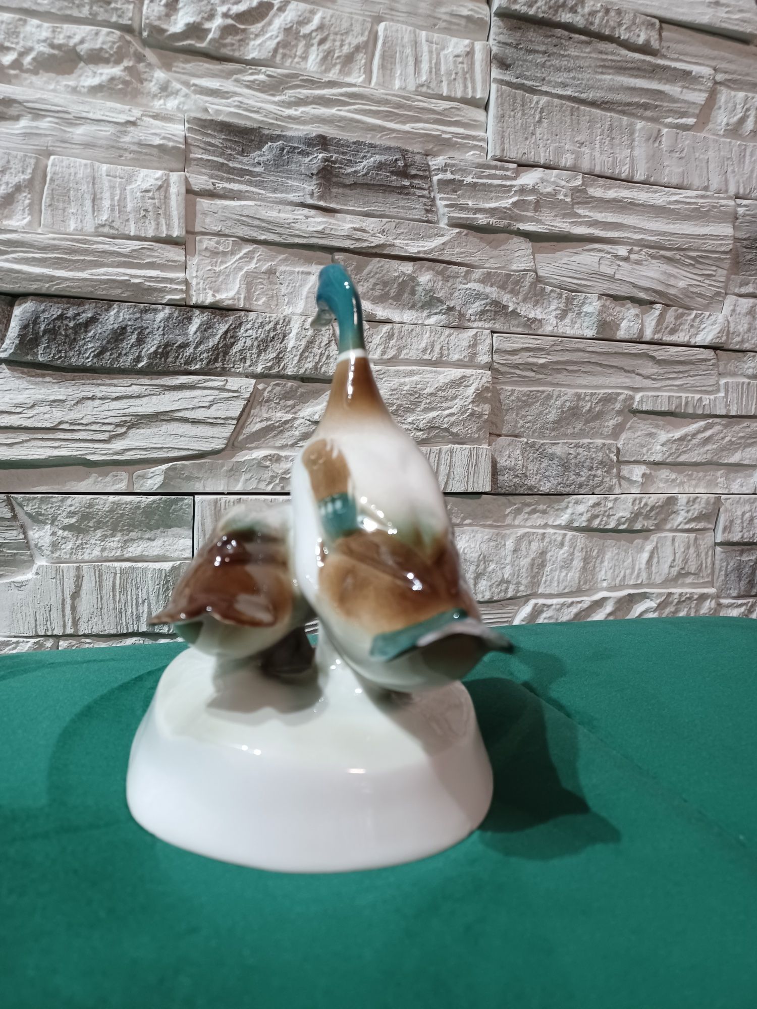 Kaczki porcelana Zsolnay Pecs figurka