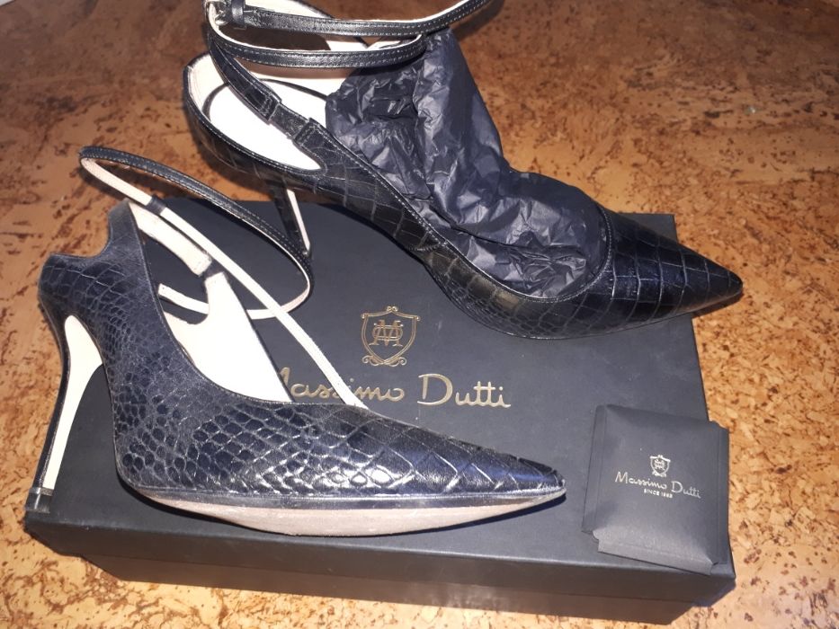 Szpilki czarne massimo dutti r.40 jak nowe