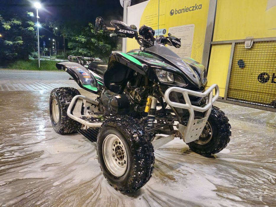 Kawasaki kfx700 v2 yoshimura ohlins stan bdb zamiana atv swap 4x4 oska