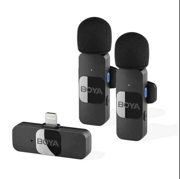 Професійний мікрофон петличний бездротовий подвійний iPhone BOYA BY-V2