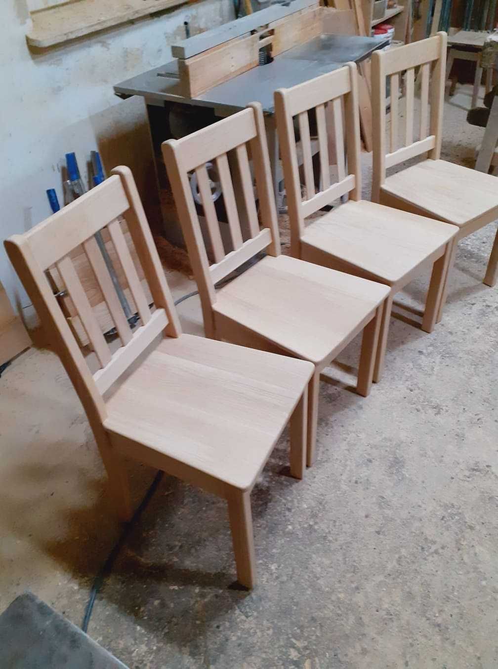 krzesła jesionowe , dębowe nowe