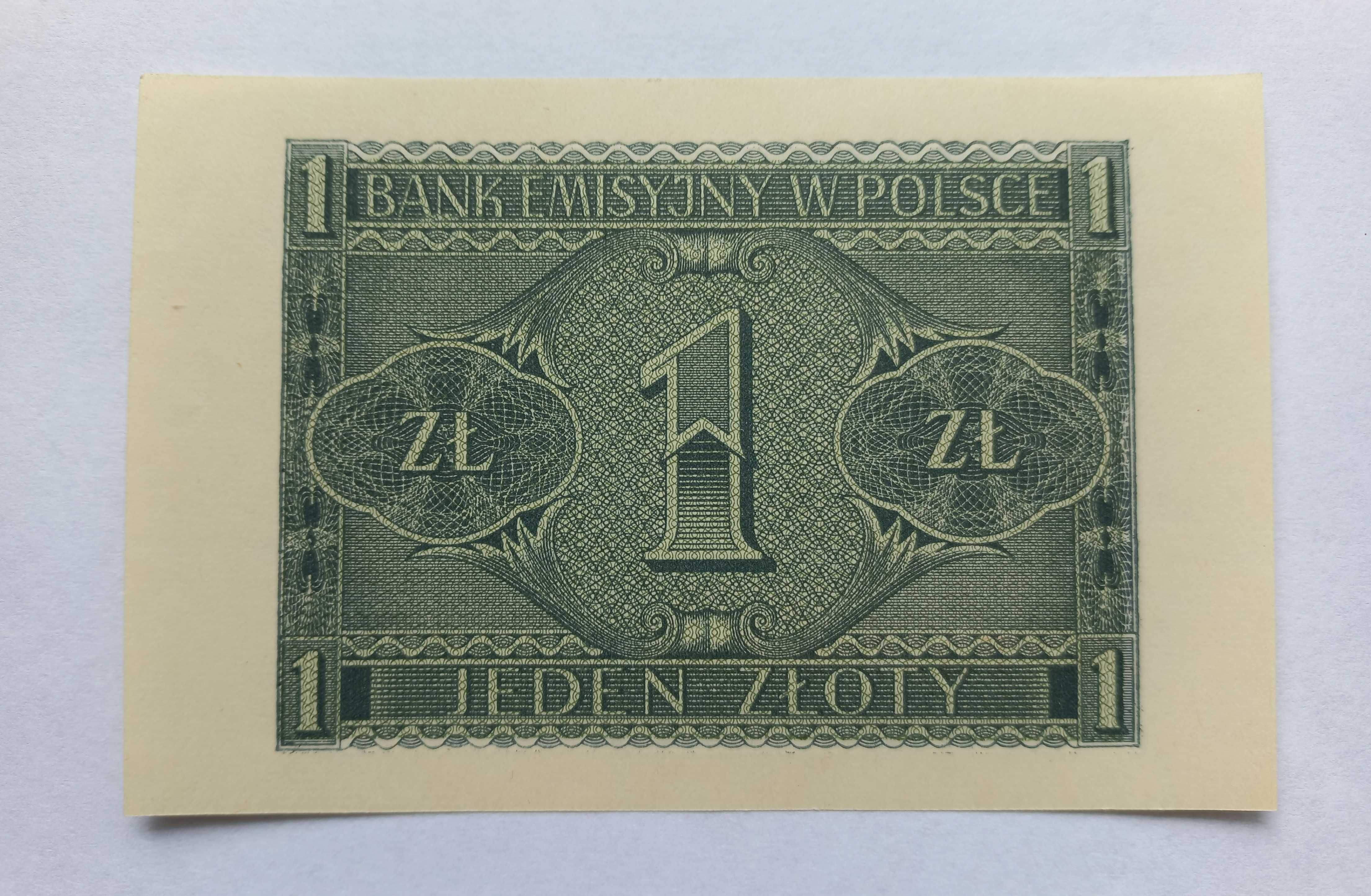 Banknot Polska - 1 zł  1941 rok.  UNC.