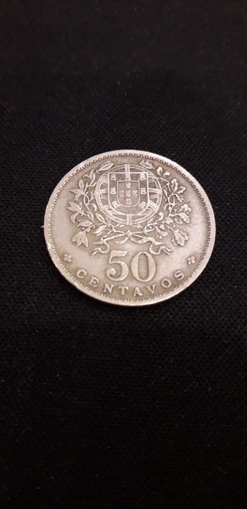 Moeda de 50 Centavos de 1957 República Porrtuguesa