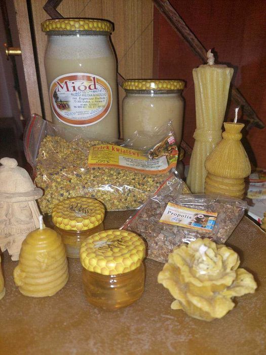 Pyłek pszczeli, propolis, wosk z własnej pasieki