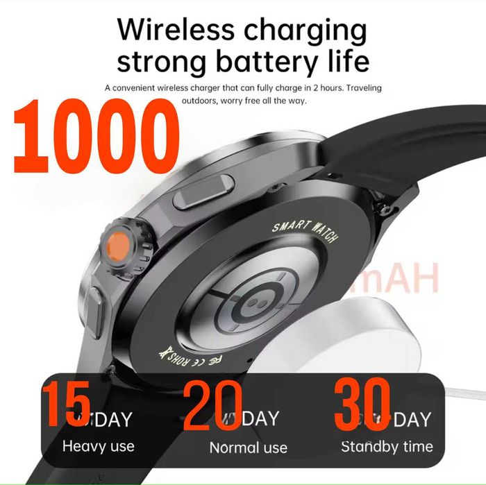 Смарт часы: DT WATCH X2. NFC.GPS. 1000mAh.Compass.