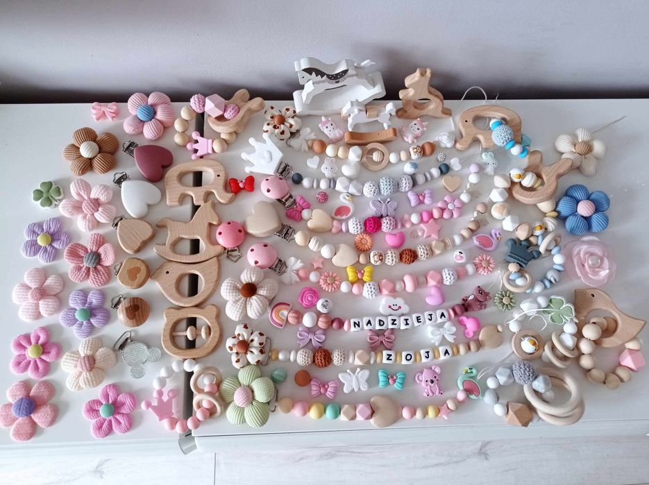 Zawieszka do smoczka gryzaczka gryzaczki grzechotki