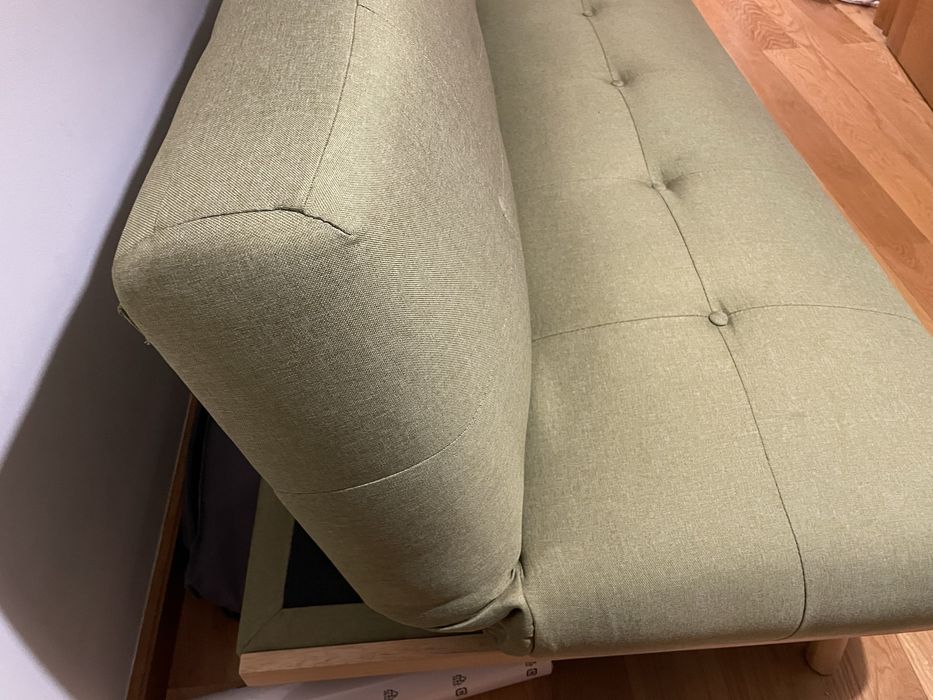 Sofá cama verde como novo