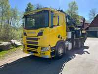 Scania R580 V8  Do drewna drzewa stosu kłody dłużycy las Loglift