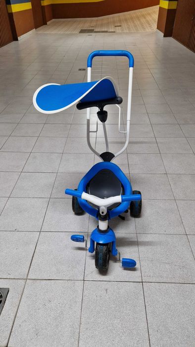 Triciclo smoby 2 em 1 usado azul