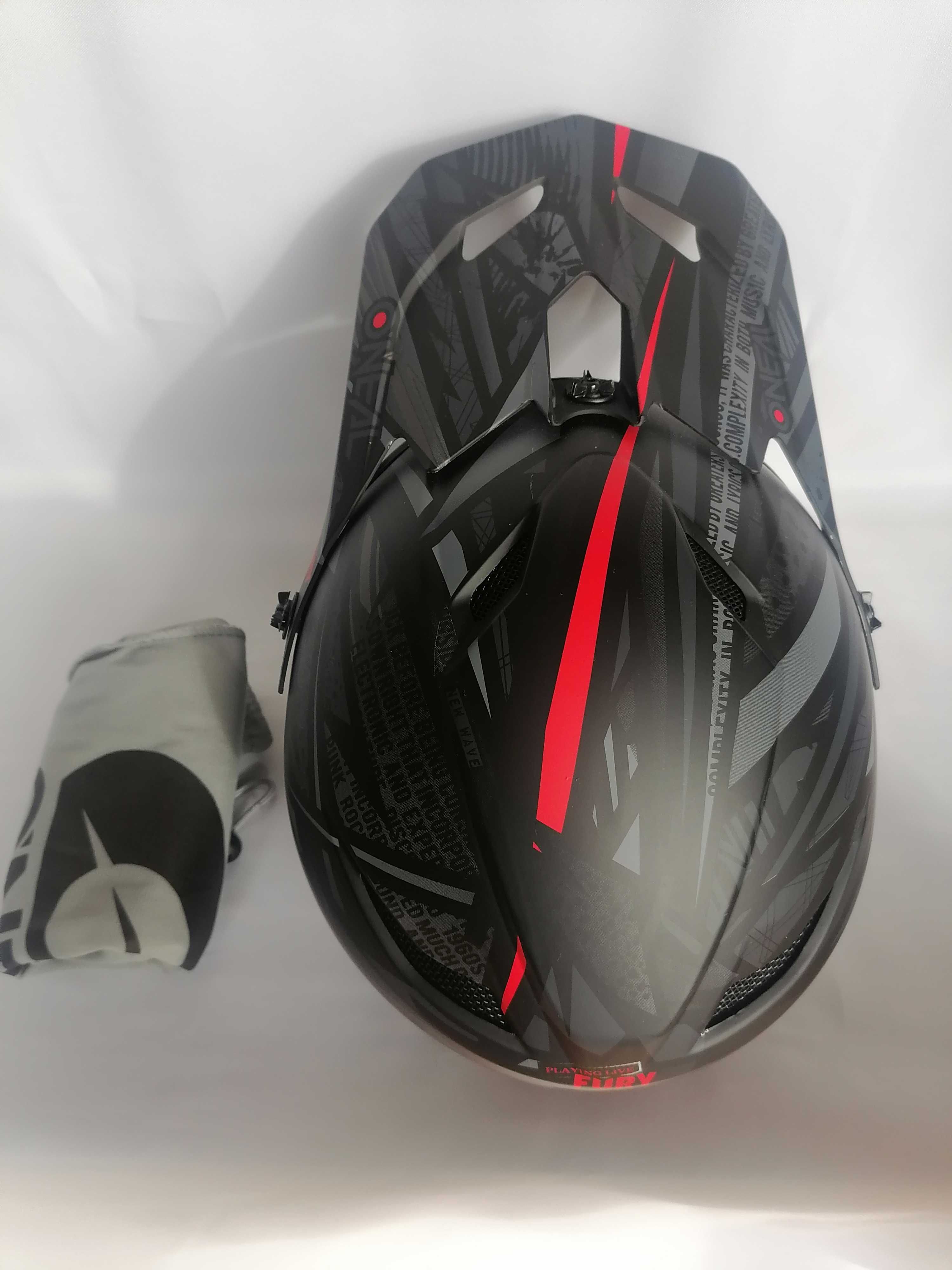 Kask motocross O'Neal Fury Helmet Solid Synthy Black L 59-60cm