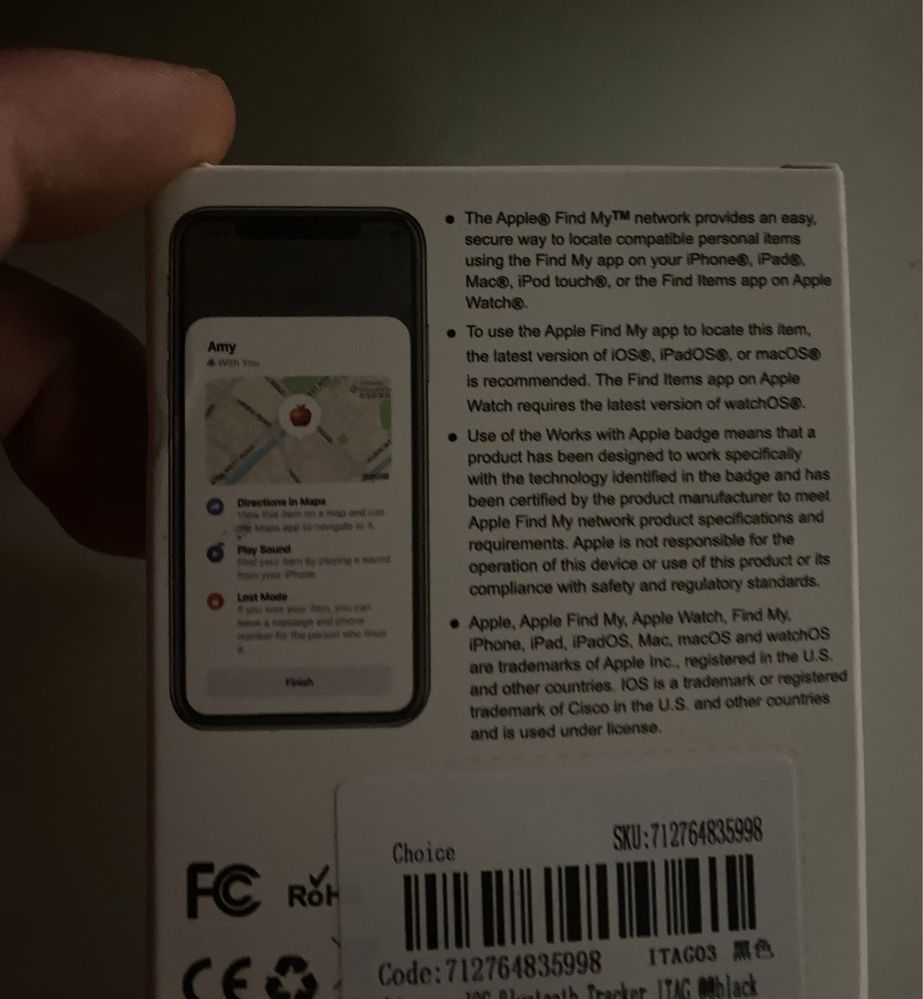 SmartTag NOVA (funciona com Find My da Apple)