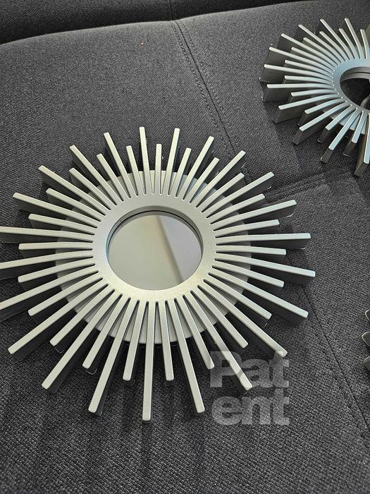 Lustra zestaw 3 luster w srebrnych ramkach do domu na ścianę dekoracja