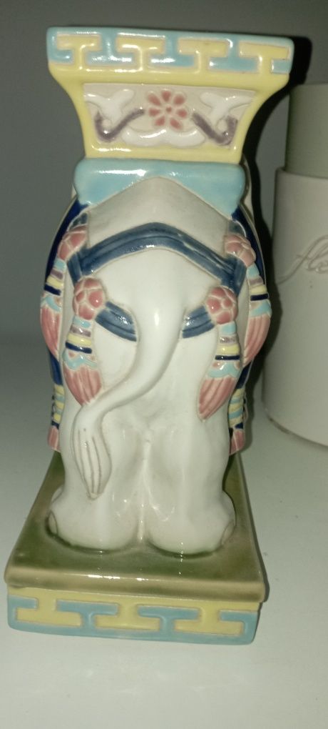 Porcelana słoń duży figurka ozdoba vintage wnętrze domu kwietnik