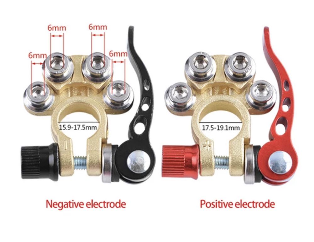 Клеми акумулятора швидкознімні плюс / мінус