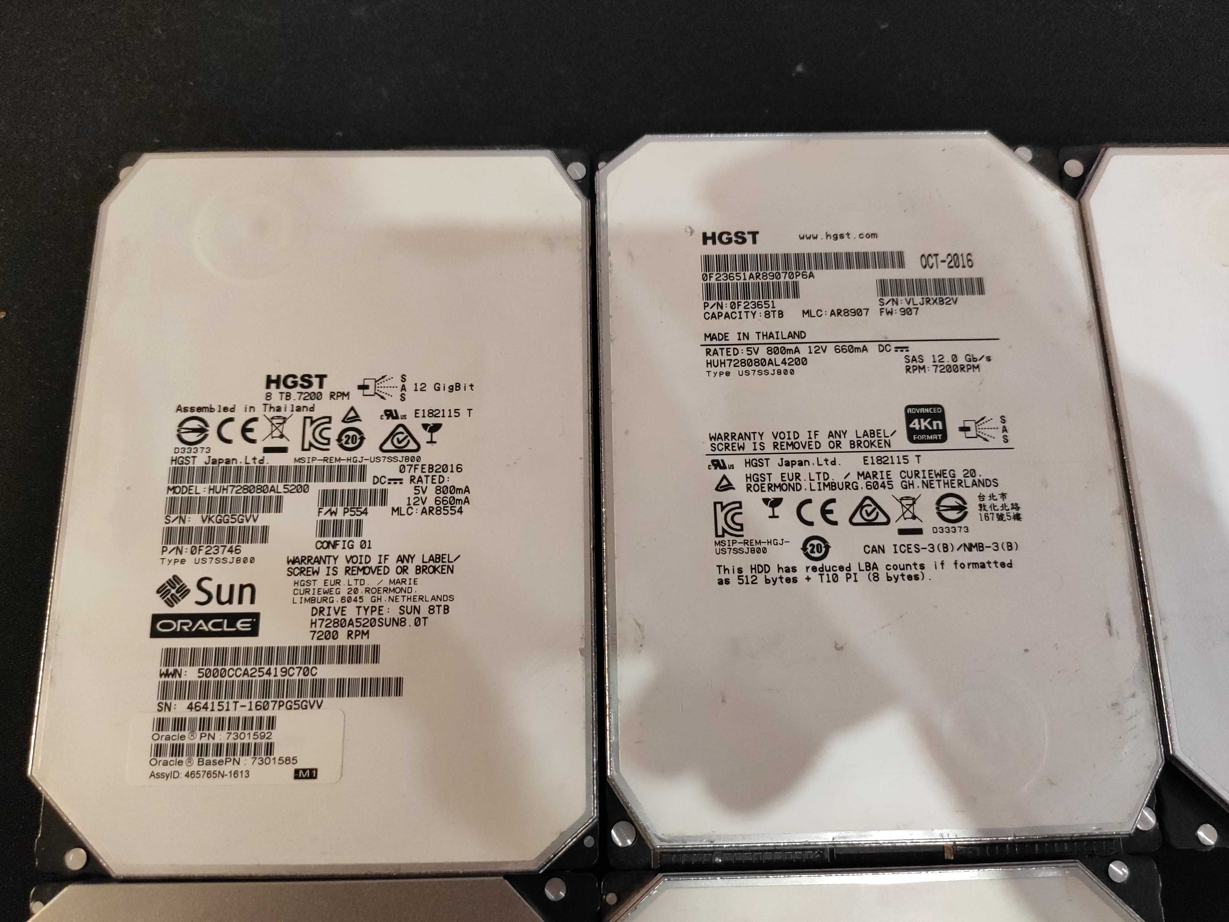 Накопичувач HGST 3.5" 8TB SAS 12Gb/s 7.2K rpm (є 5 штук)