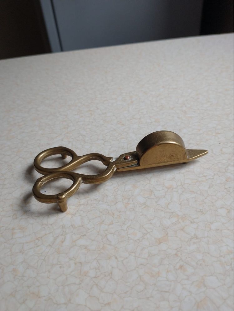 Mosiężne nożyce do świec 12 cm dłudości