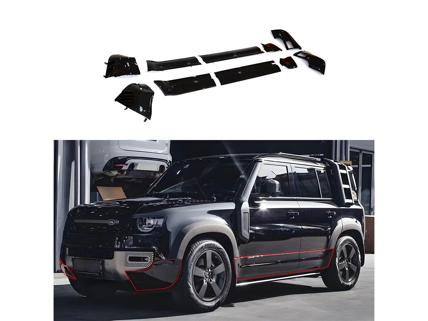 Land Rover Defender 2019+ Комплект молдингів
