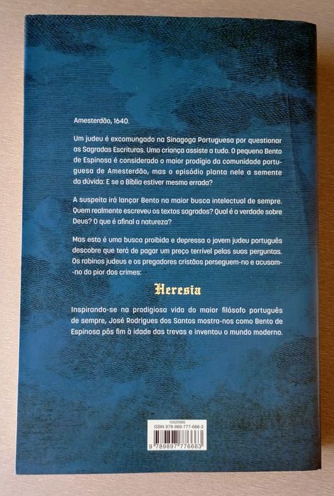 Livro O Segredo de Espinosa, de José Rodrigues dos Santos