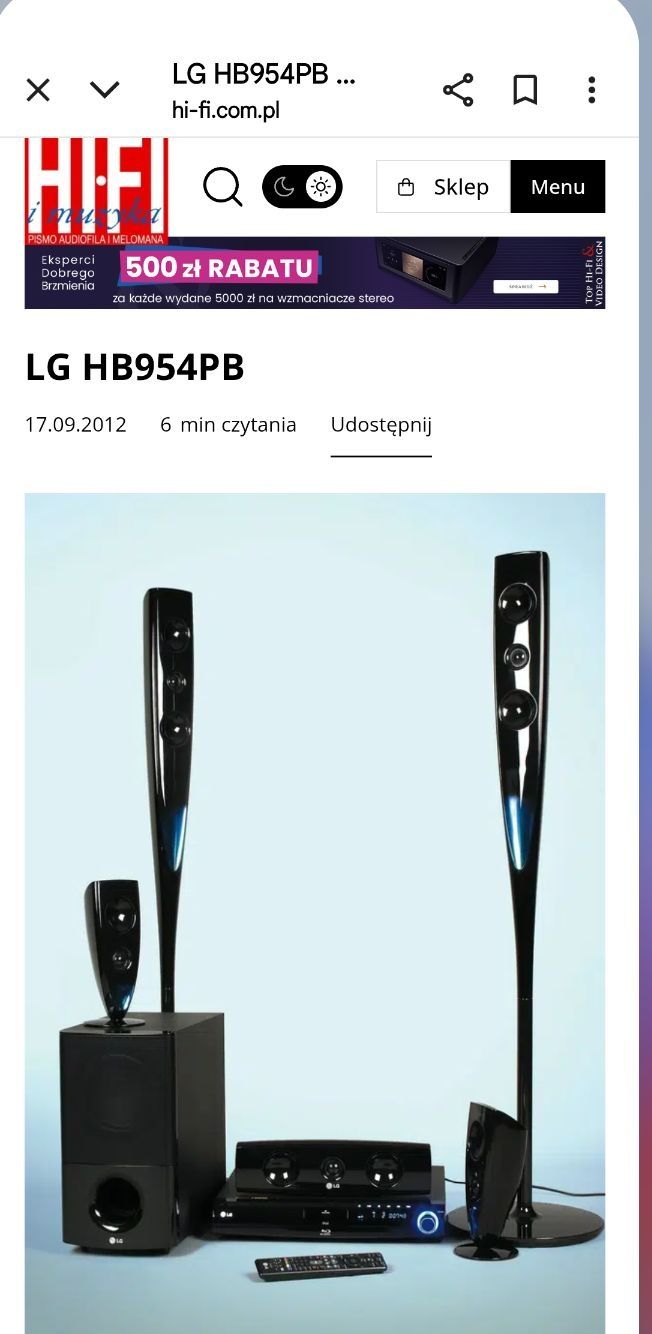 LG HB954-Kino domowe