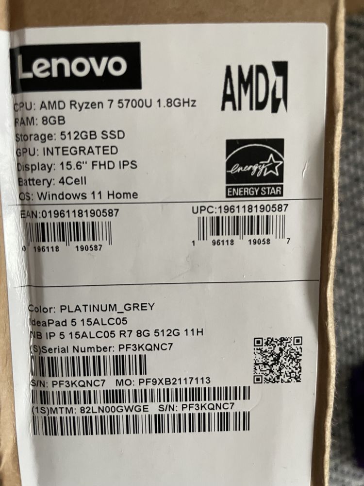Laptop Lenovo 15”
