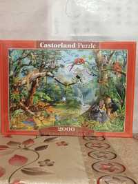 Puzzle Polskiej firmy Castorland 2000, zwierzęta w dżungli C-200375.