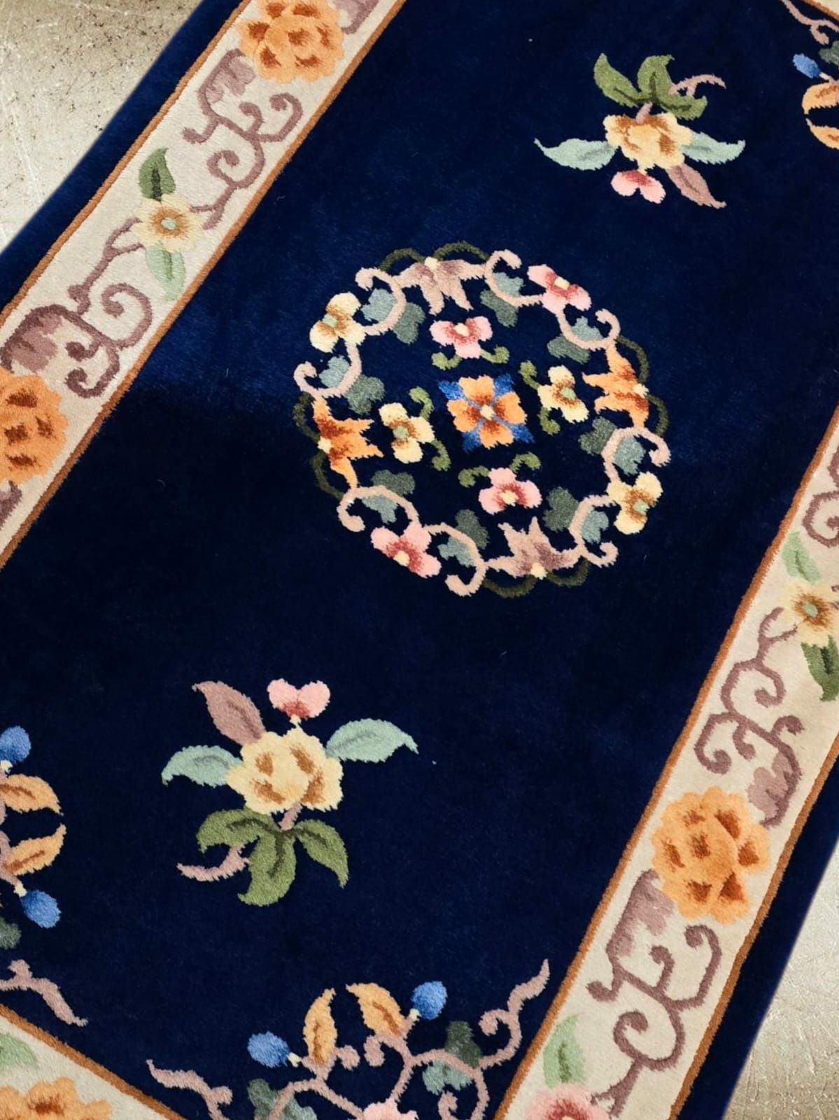 Chiński dywan - Kaszmirowy Aubusson - Rękodzieło - Wełniany - 77 x 140