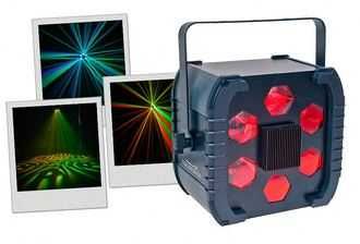 ADJ Tri Phase LED flower DMX, światło dyskotekowe imprezowe