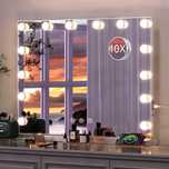 Lustro Hollywood LED 50x42cm 14 lampek 3 kolory Lupa 10x- PO ZWROCIE