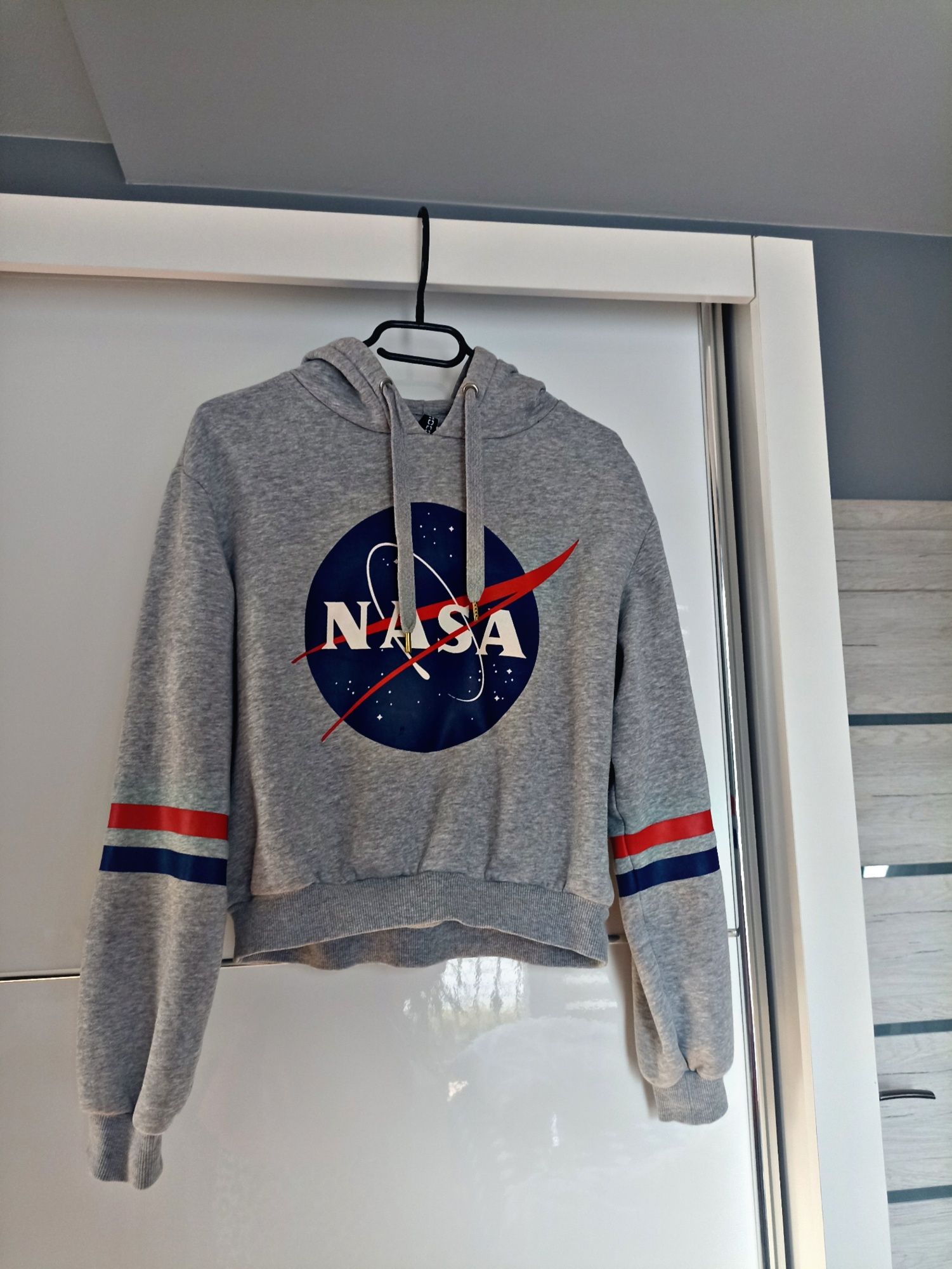 Szara bluza z kapturem NASA H&M