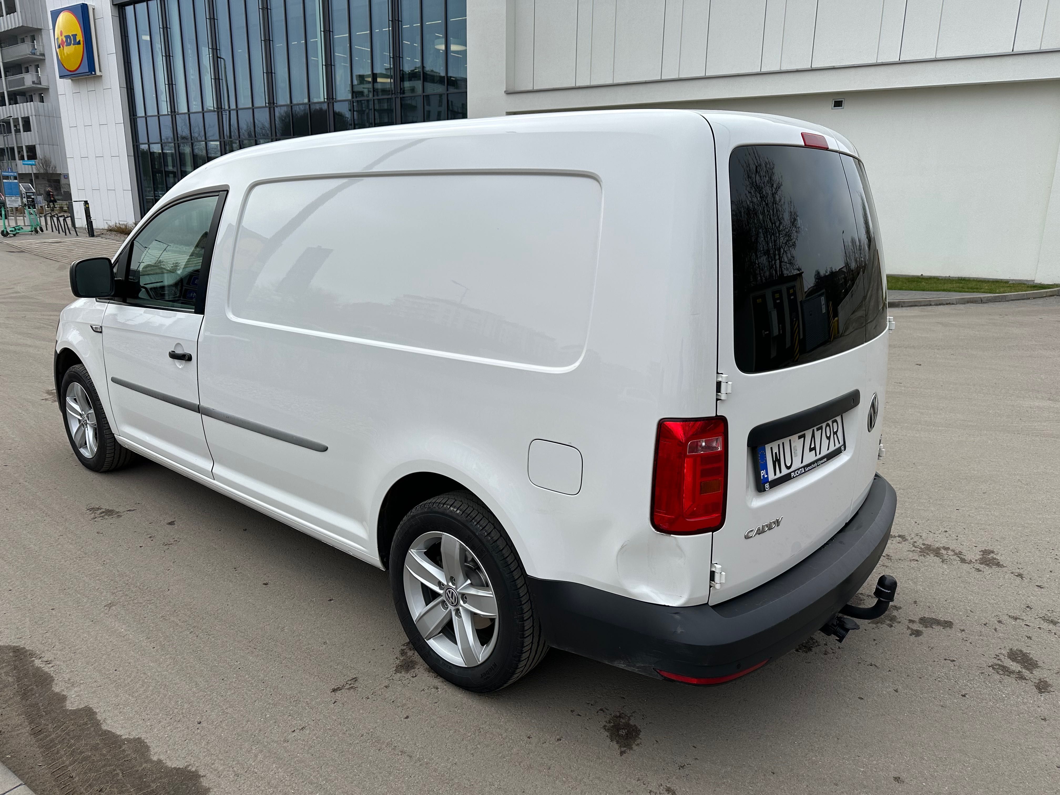 Volkswagen Caddy maxi 2.0 Tdi 180km. Salon Polska, cesja leasingu, hak