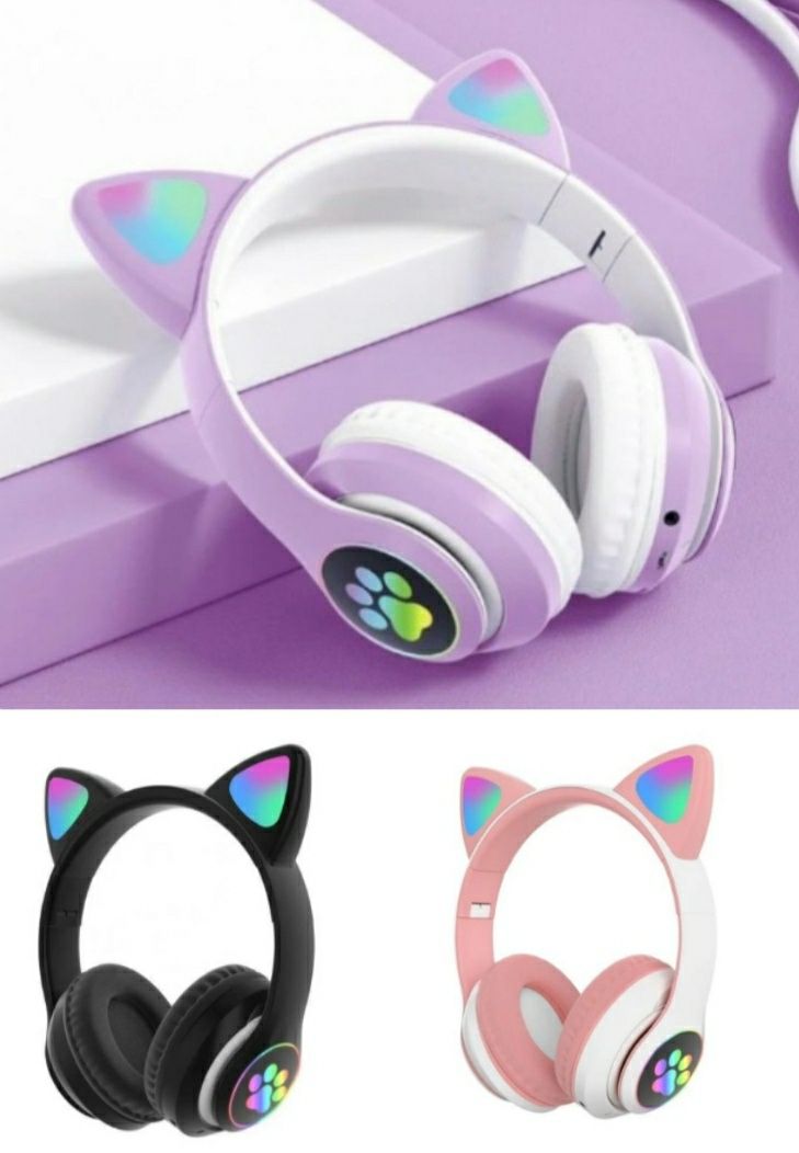 Беспроводные наушники Wireless Cat Ear Headphones STN-28