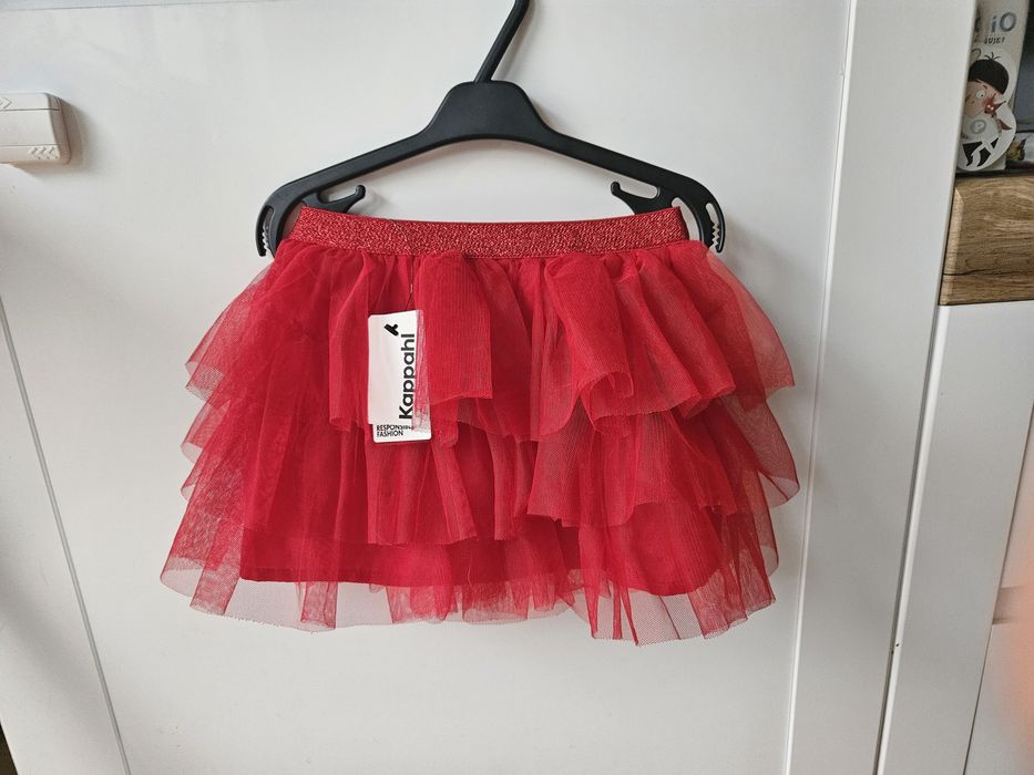 Zestaw walentynki kappahl tiulowa spodnica opaska czerwona 74/80