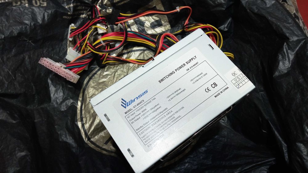 Блок питания WINSIS 400W, ATX, 120MM